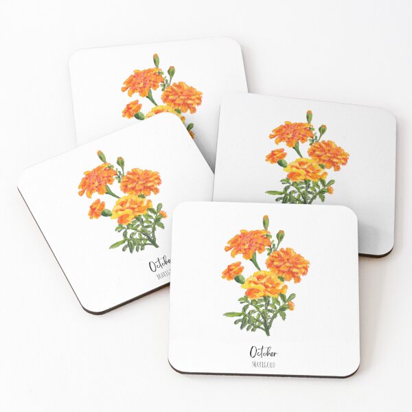 Item preview, October Birth Flower Marigold designed and sold by Roy & Tiffany.