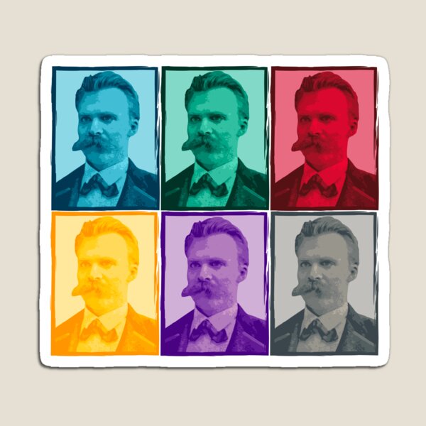 Friedrich Nietzsche colorful portrait pattern Magnet