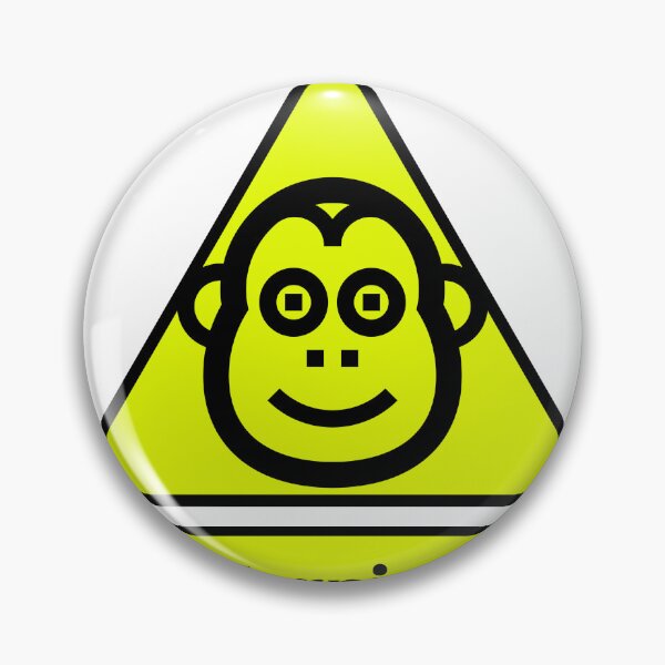 Item preview, Warning monkey designed and sold by Gnarbikememes.