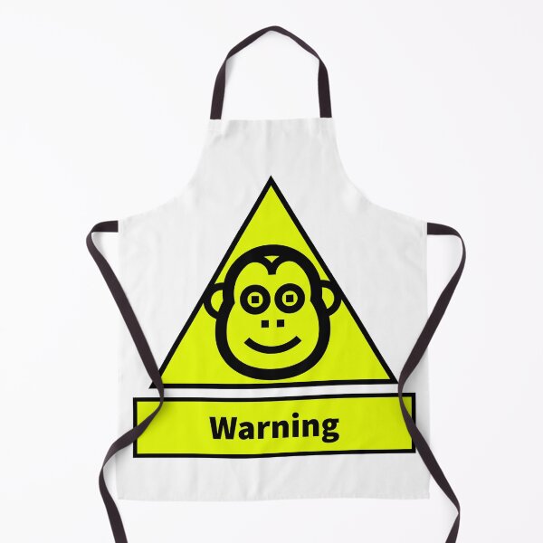 Item preview, Warning monkey designed and sold by Gnarbikememes.
