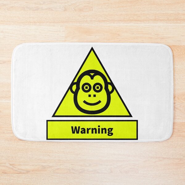 Item preview, Warning monkey designed and sold by Gnarbikememes.