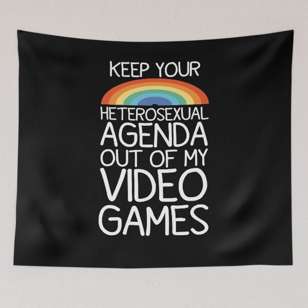 Item preview,  KEEP YOUR HETEROSEXUAL AGENDA OUT OF MY VIDEO GAMES  designed and sold by AMERZAGUE DESIGN.