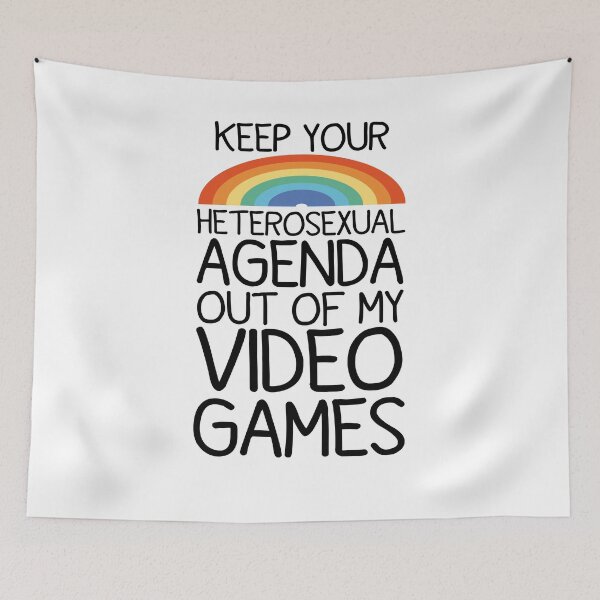 Item preview,  KEEP YOUR HETEROSEXUAL AGENDA OUT OF MY VIDEO GAMES  designed and sold by AMERZAGUE DESIGN.