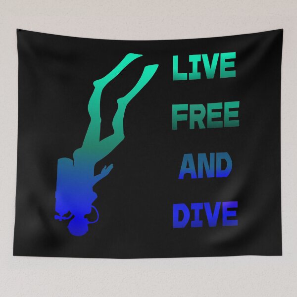 Item preview, Live Free And Dive designed and sold by Artistability.