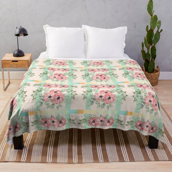 Item preview, Pattern Floral And Greenery Sunset Plaid Grandmillennial designed and sold by H3designs.