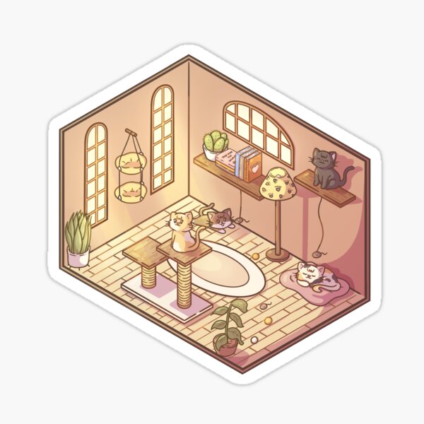 Kittens Playground Isometric Sticker