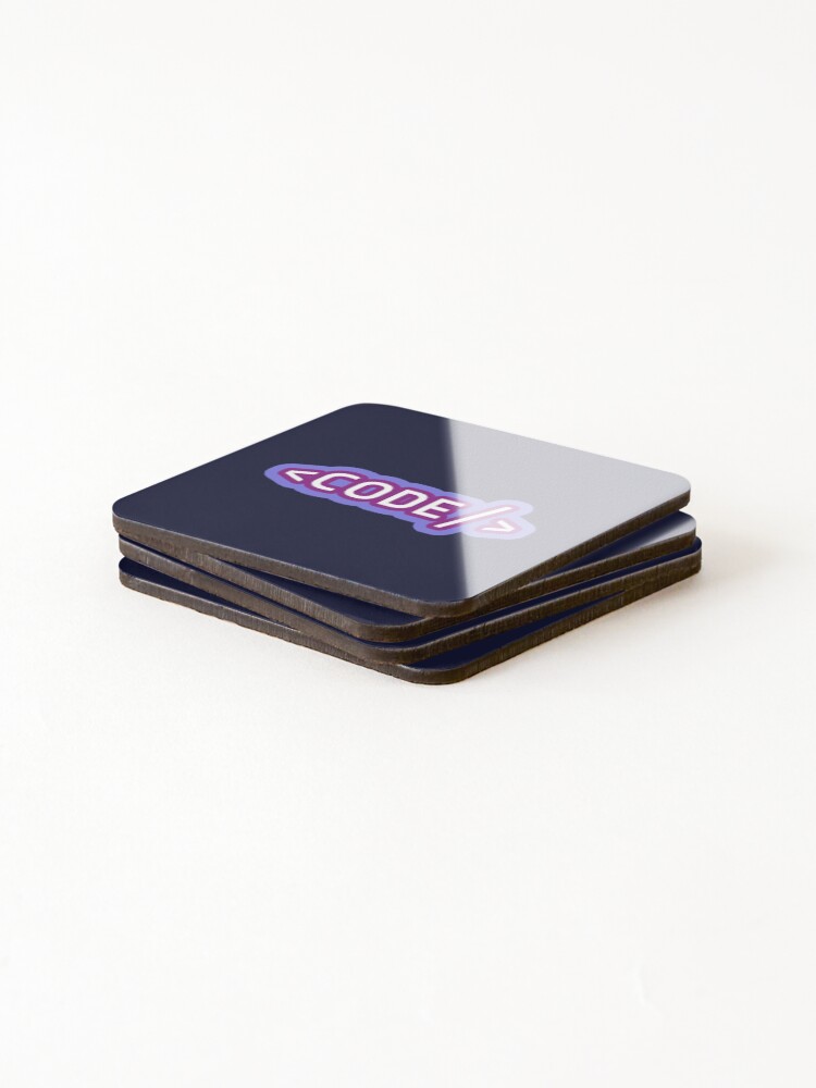 Thumbnail 4 of 5, Coasters (Set of 4), Code Tag  designed and sold by BronikowskiART.
