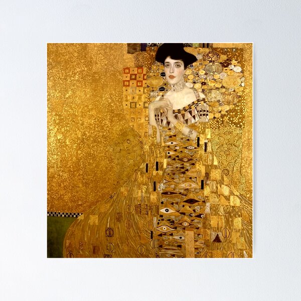 Aperçu de l'œuvre Portrait de femme en or par Gustav Klimt créée et vendue par VintageArchive.