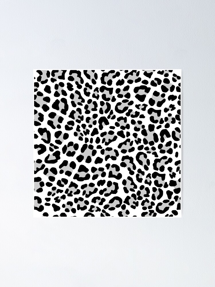 Black & White Leopard Print Poster for Sale by newburyboutique