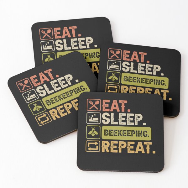 Item preview, Eat Sleep Beekeeping Repeat designed and sold by Yallwofunart.