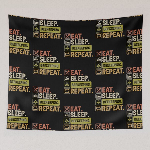 Item preview, Eat Sleep Beekeeping Repeat designed and sold by Yallwofunart.