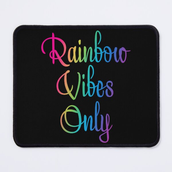 Item preview, Rainbow Vibes Only on Black designed and sold by Whoopsidoodle.