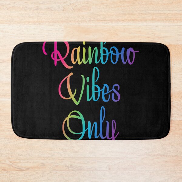 Item preview, Rainbow Vibes Only on Black designed and sold by Whoopsidoodle.