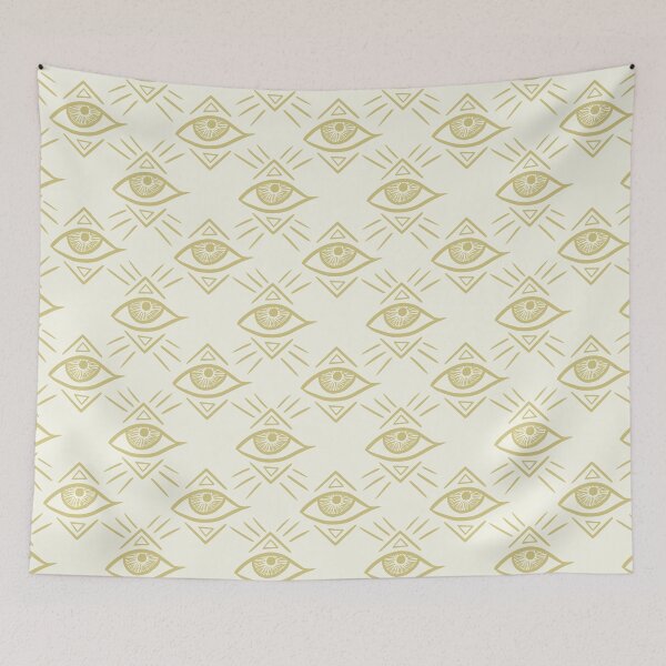 Item preview, All Seeing Eye Talisman Gold and Cream  designed and sold by Julie Erin Designs.