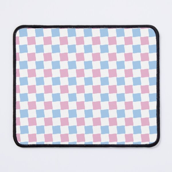 Item preview, Blue and Pink Wave Diagonal Checked Square Geometric Pattern designed and sold by Moyanana.