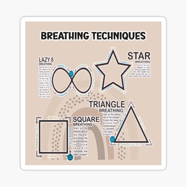 4 Grounding breathing techniques Sticker