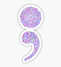 Semicolon Mandala Sticker