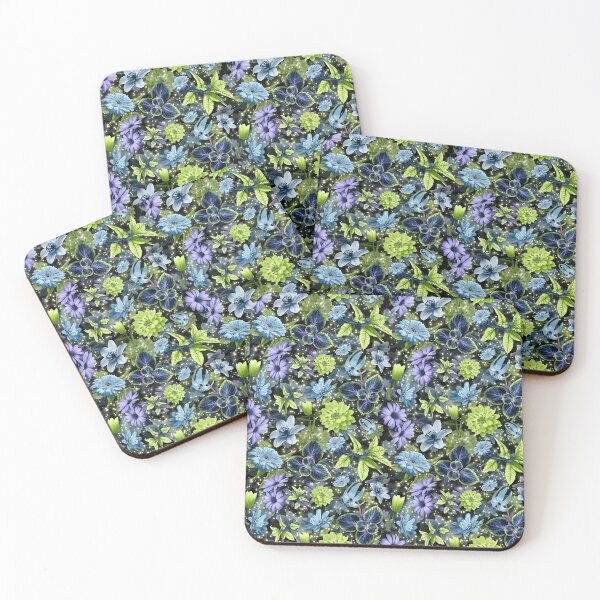 Item preview, Floral Pattern Honeydew Lilac & Sky Blue designed and sold by cesartorresart.