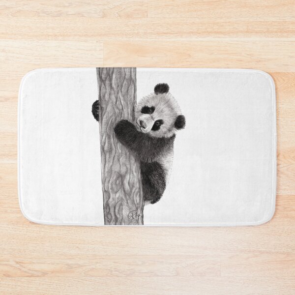 Item preview, Young panda clinging to a tree designed and sold by SylvieG18.