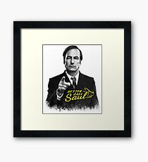 Besser anrufen Saul B & W Gerahmtes Wandbild