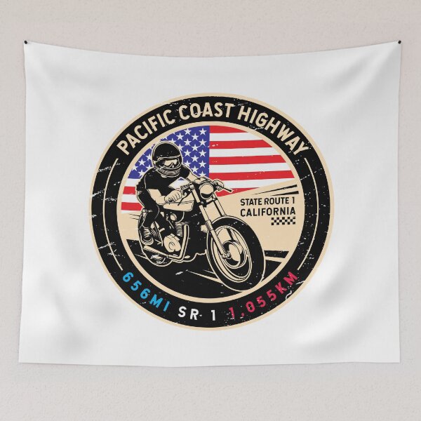 Item preview, Pacific Coast Highway | California | Motorcycle designed and sold by KrisSidDesigns.