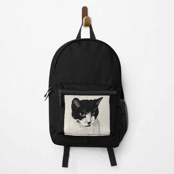 Item preview, Tengu the pet cat is cute and cuddly artwork (black/white) designed and sold by DMcK Designs.