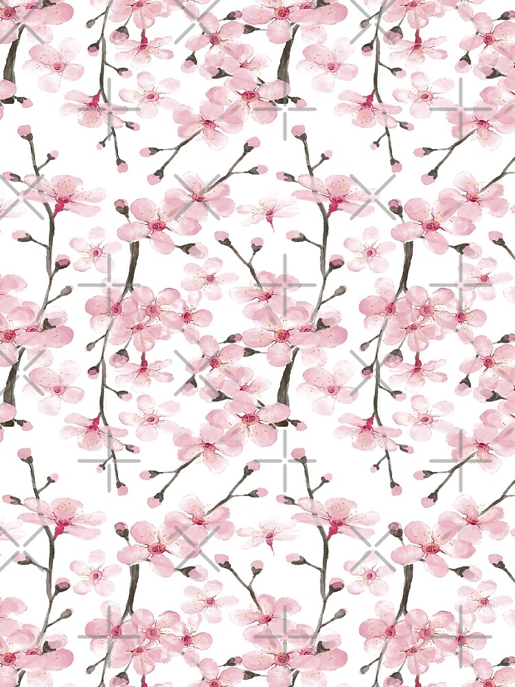 pink cherry blossom watercolor by MagentaRose