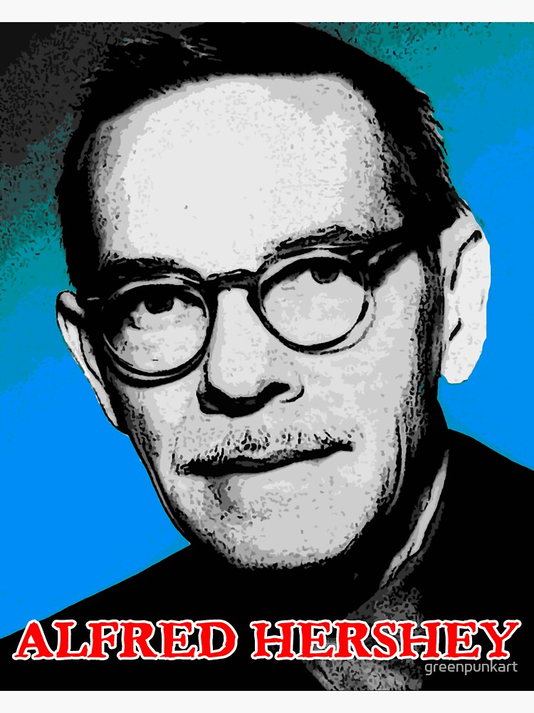 "Alfred Hershey science" Sticker by greenpunkart Redbubble