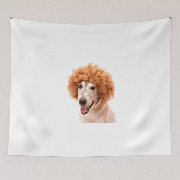 Item preview, dog with wig designed and sold by dngr shop.