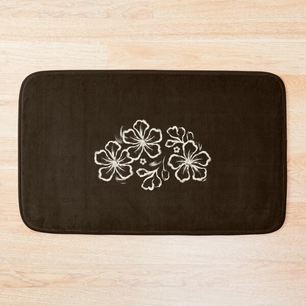 Item preview, White geraniums on brown background designed and sold by Mary Jane Lange.
