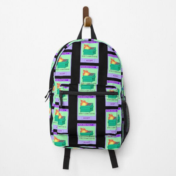 Item preview, Year 2022 Dumpster Fire -- Computer Frame Pixelated Trash designed and sold by glitchman2.