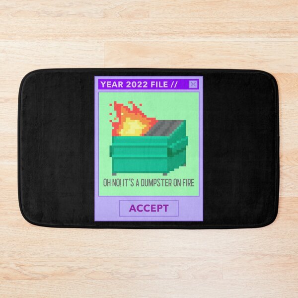 Item preview, Year 2022 Dumpster Fire -- Computer Frame Pixelated Trash designed and sold by glitchman2.