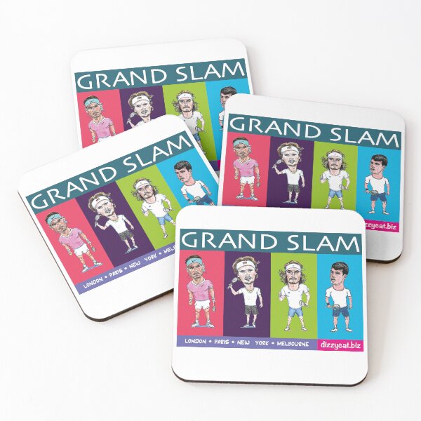 Item preview, Grand Slam tennis players - Clay court battle 2022 caricature designed and sold by dizzycatbiz.