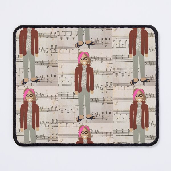 Item preview, Little musician guy pink hair wearing flip flops designed and sold by AbbyCutsPaper.