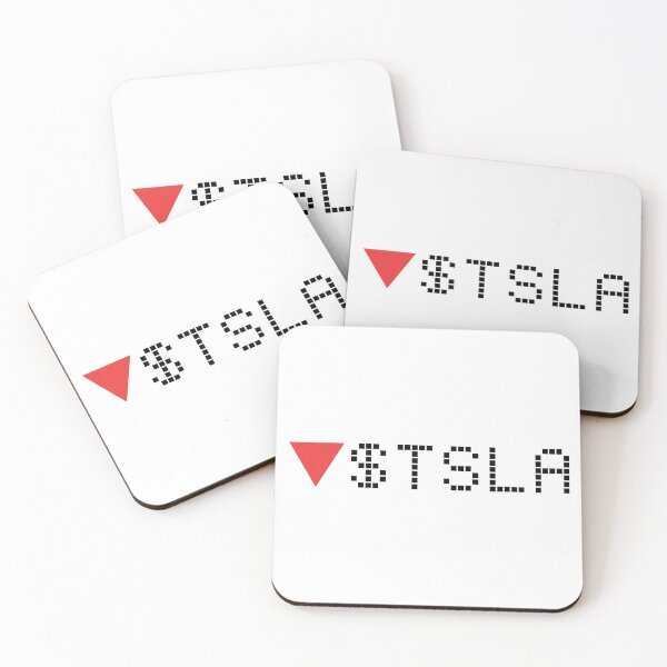 Item preview, Tesla Stock Ticker Red - Black Font designed and sold by frankyou.