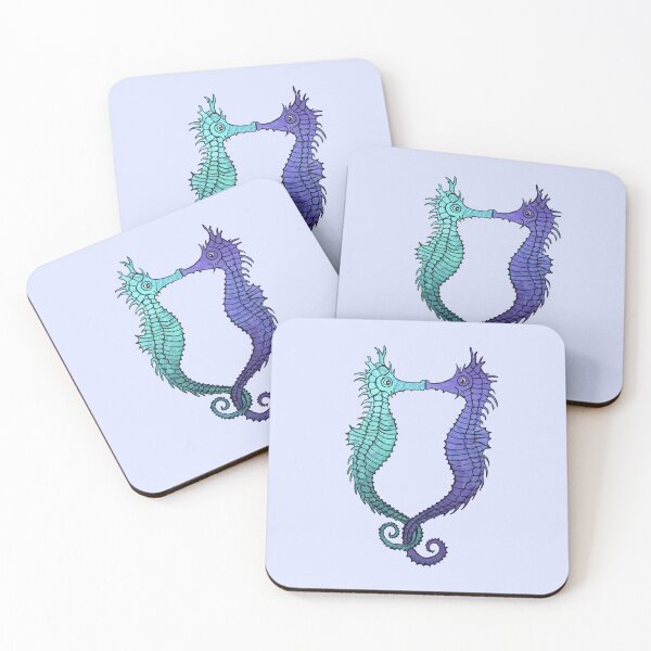 Item preview, Kissing Seahorses - Blue designed and sold by Olooriel.