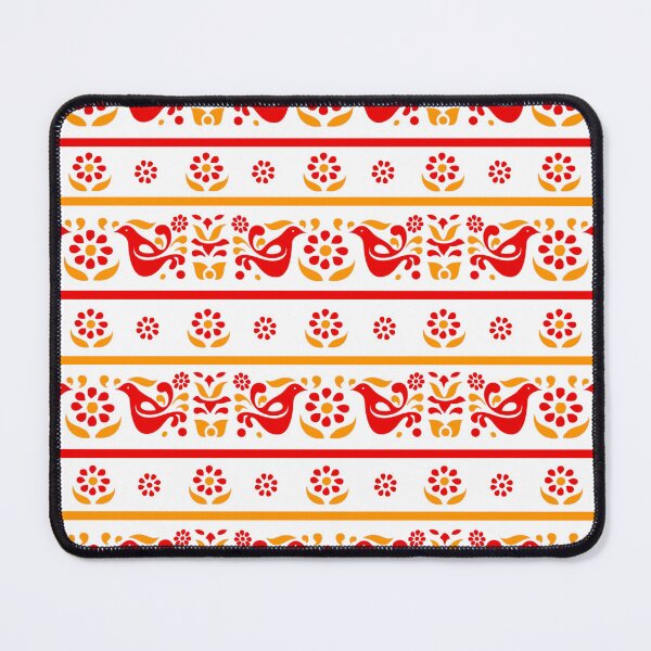 Item preview, Midcentury Friendship Folk Art Birds in Red and Yellow Gold designed and sold by KrisInStitches.