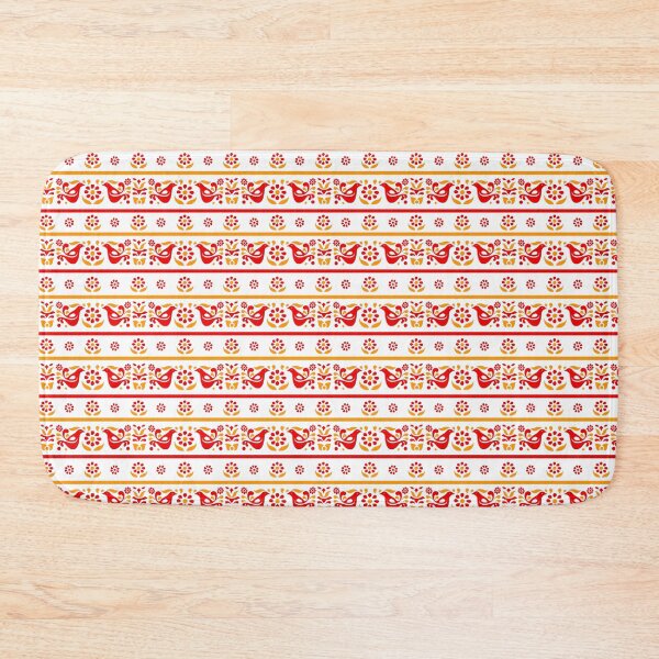 Item preview, Midcentury Friendship Folk Art Birds in Red and Yellow Gold designed and sold by KrisInStitches.