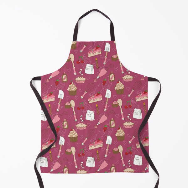 Bakery Pastry Chef Watercolor Baking Tools Apron