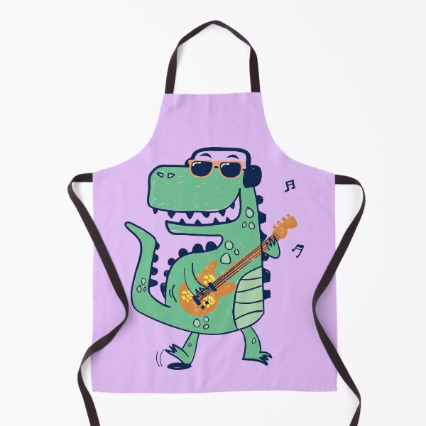 Item preview, Dinosaur Playing Guitar Electric Acoustic designed and sold by SweetbeStore.