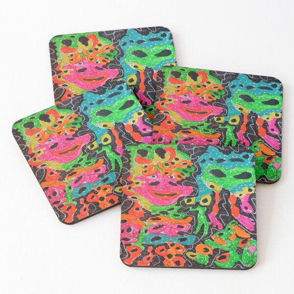 Aperçu de l'œuvre Carnet de croquis 5-16 (dessins animés lowbrow fluorescents colorés) créée et vendue par Discordant Dreams Art.