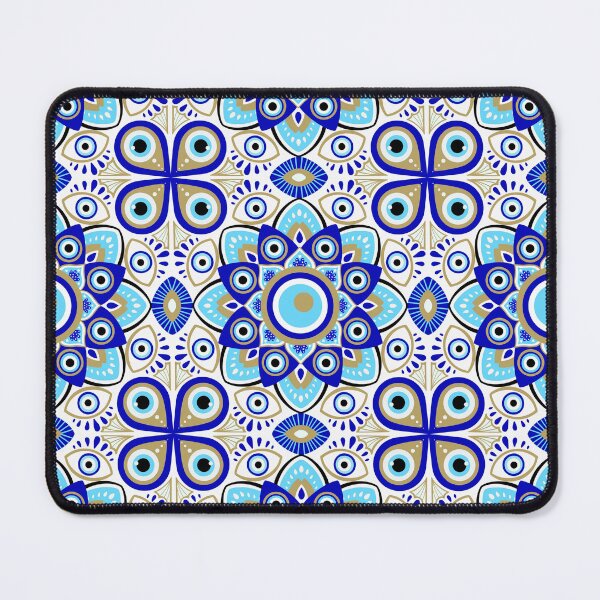 Artikelvorschau, Blaues Augen-Mandala entworfen und verkauft von TheHotIgloo.