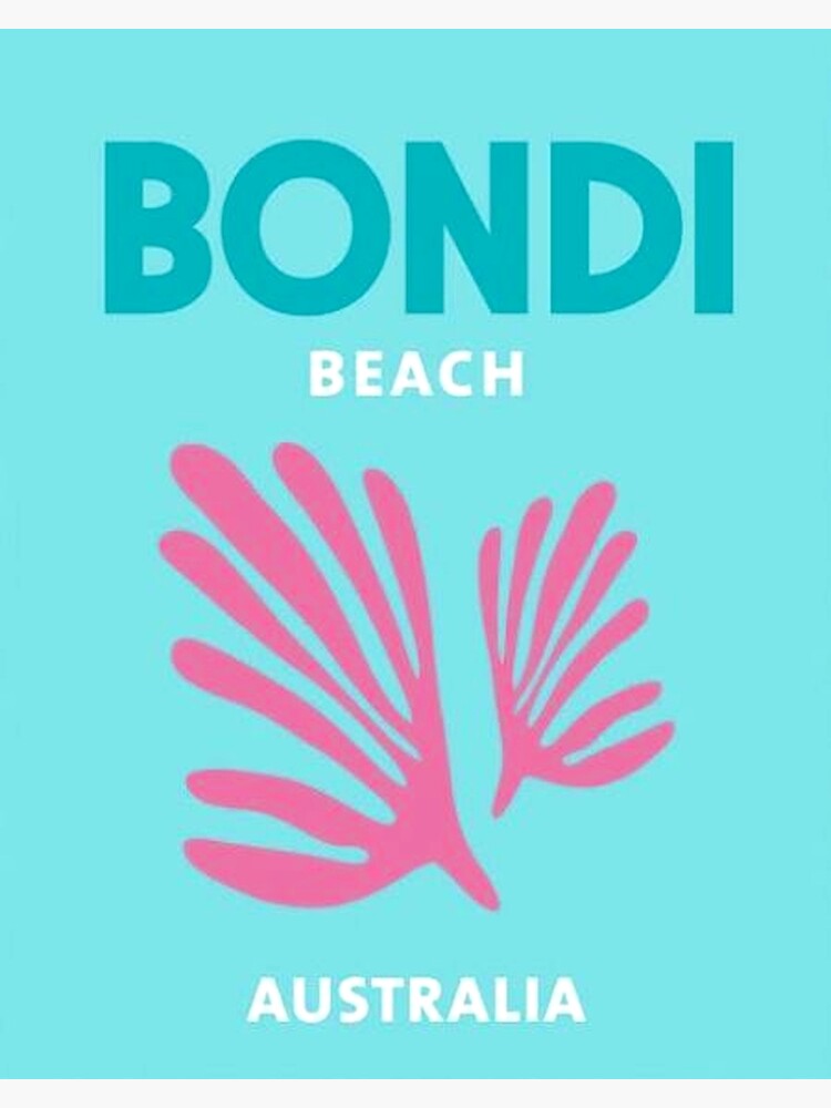 Bondi Beach Preppy Artwork Premium Matte Vertical Poster sold by Eric ...