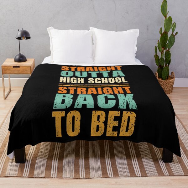 Item preview, Straight outta high school, straight back to bed distressed vintage art designed and sold by Infdesigner.