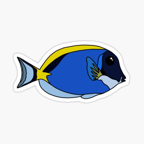 Powder Blue Tang Sticker