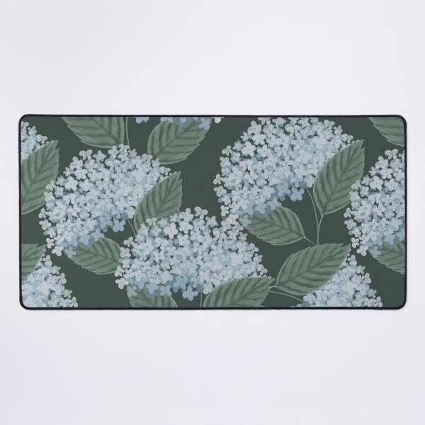 Item preview, hydrangea pattern (dark ash green) | spring inspired. botanical illustration designed and sold by MissPuduArt.