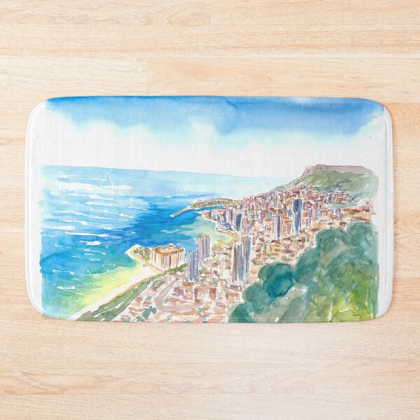 Item preview, Monaco View From the Mountains With Skyline and Sea designed and sold by artshop77.