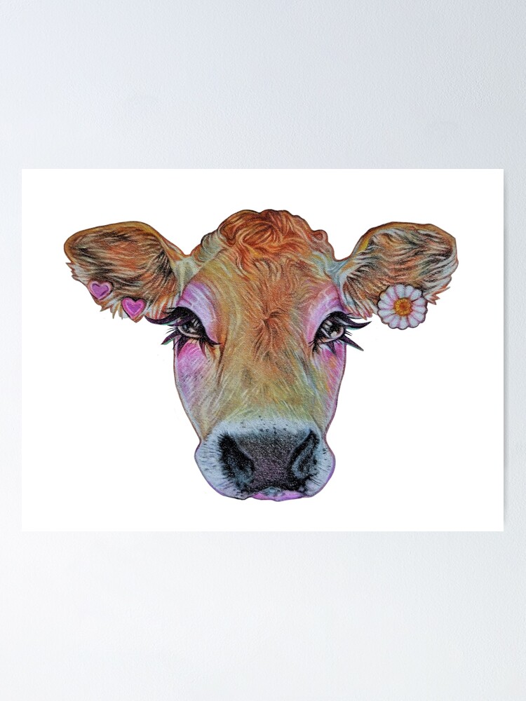 Póster «vaca con maquillaje #2 :^)» de fairykun | Redbubble