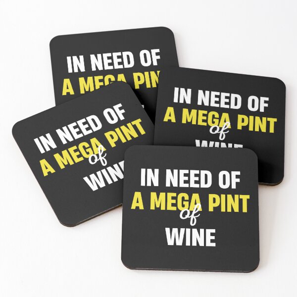 Item preview, In Need Of A Mega Pint Of Wine Shirt Funny Sarcastic designed and sold by TheMattDesigns.
