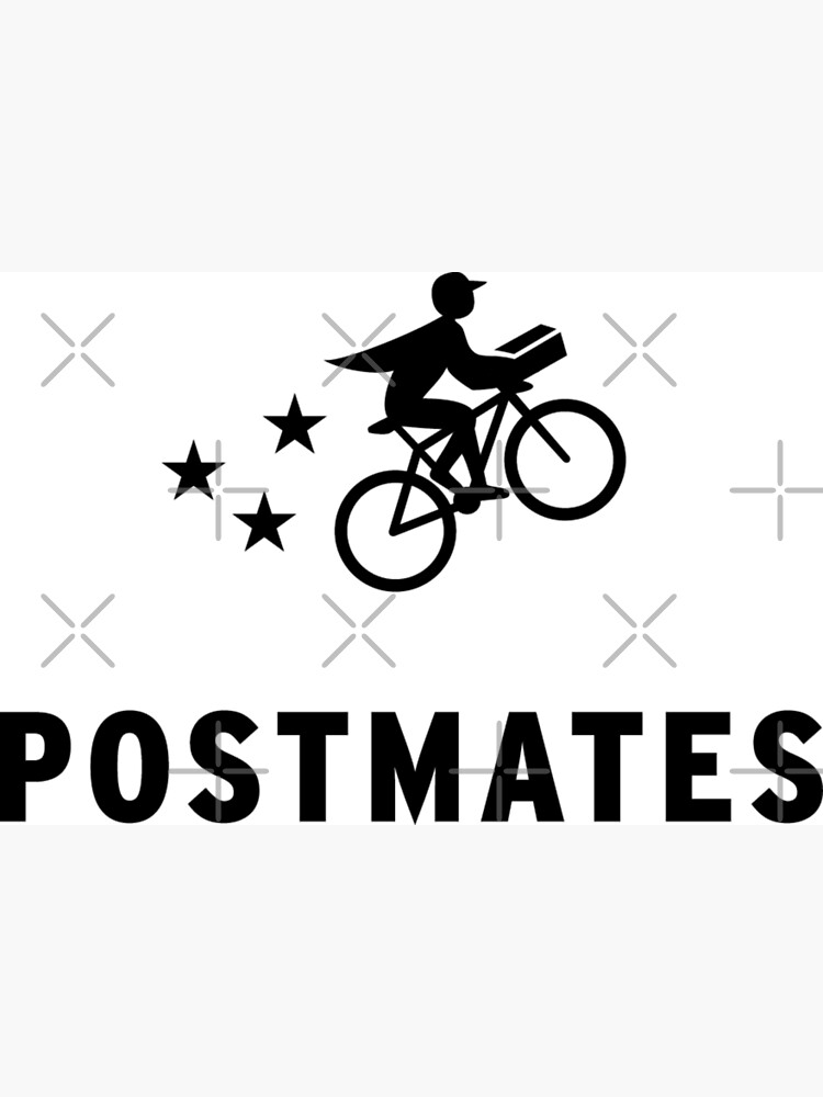 Postmates Courier Contractor Shirt With Text - White Postmates Courier Contractor Shirt With Text - White